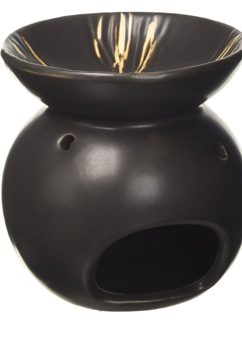 Aroma Duftlampe Relief schwarz, Höhe 11,5 cm